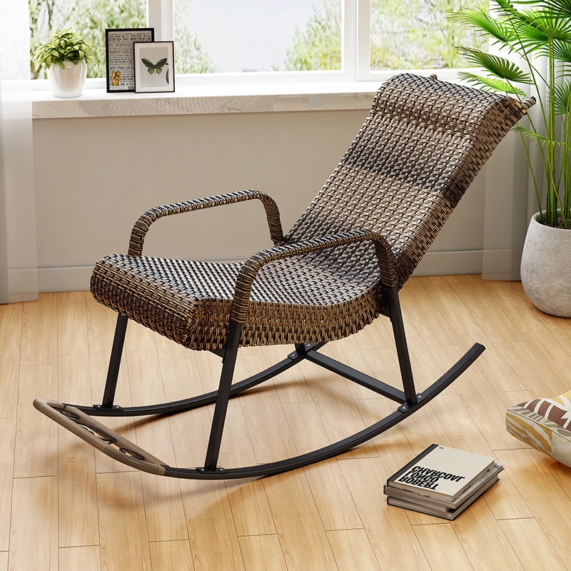 Outdoor Furniture Rocking Chair - Cadeira de Balanço de Rattan para