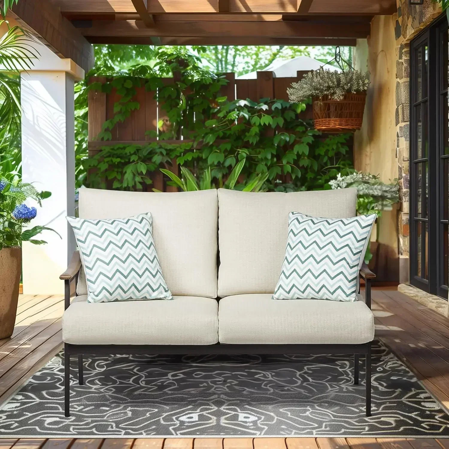 Outdoor Furniture Loveseat - Sofá de Jardim para Exterior, Móvel