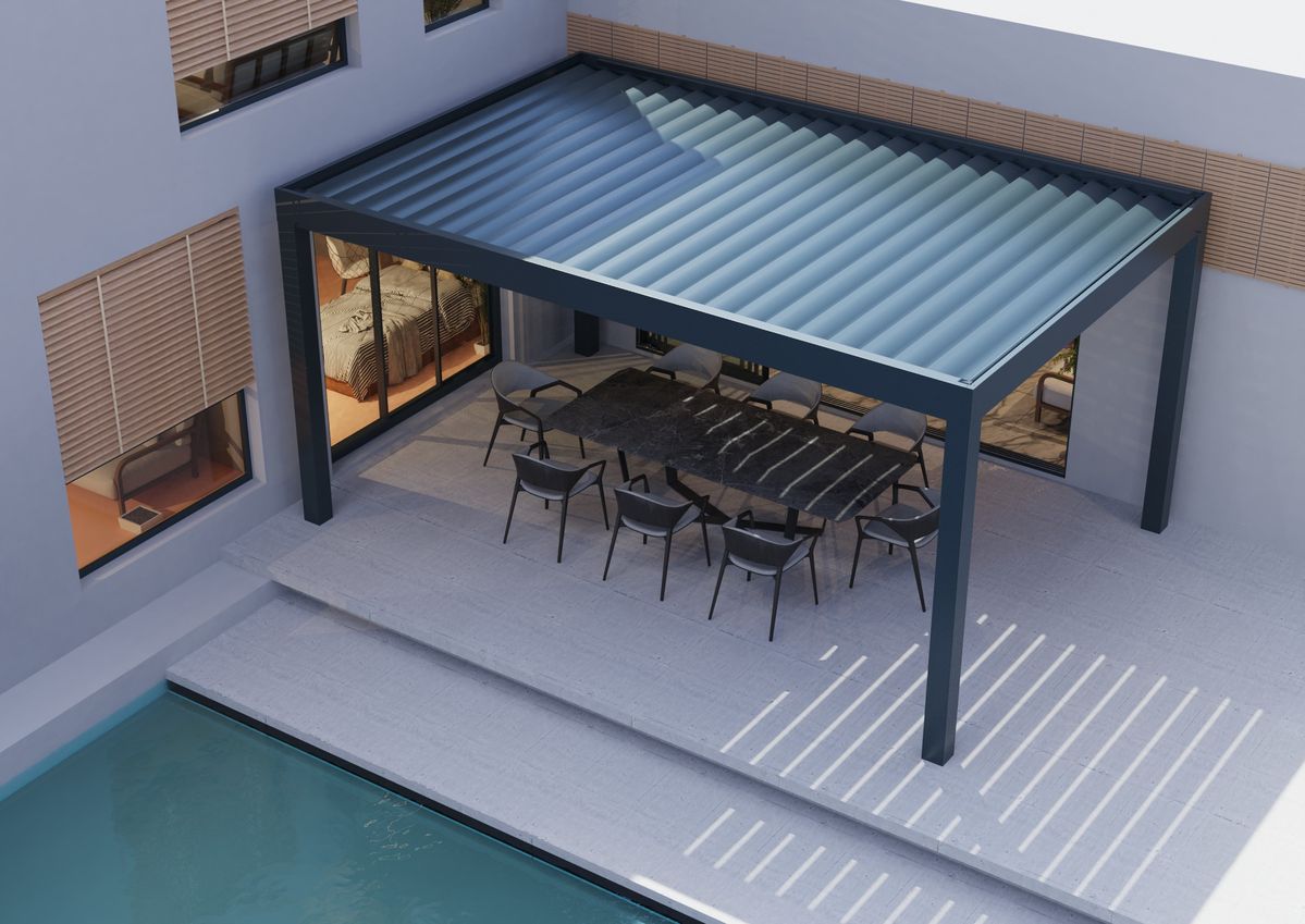 Outdoor Furniture Aluminium - Pavilhão Retangular de Alumínio Acessível para
