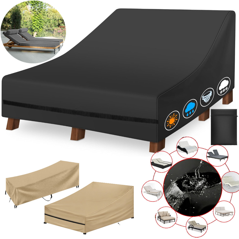 Outdoor Daybed Furniture - Capa Protetora Impermeável para Espreguiçadeira Dupla/Simples