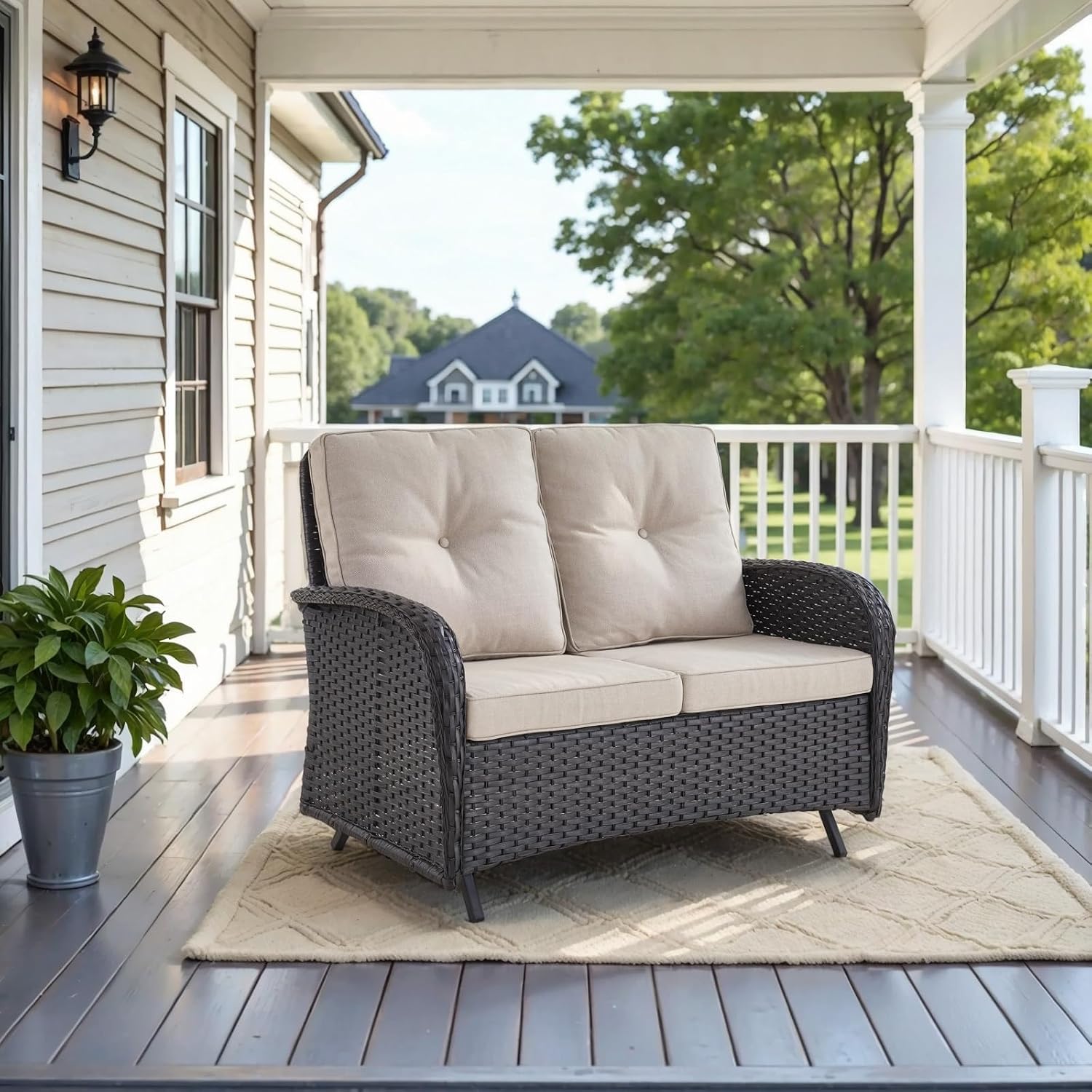 Outdoor Furniture Loveseat - Sofá de Balanço para Exterior -