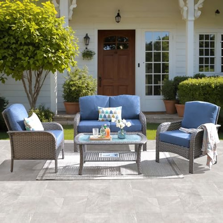 Outdoor Furniture Loveseat - Conjunto de Móveis para Pátio de