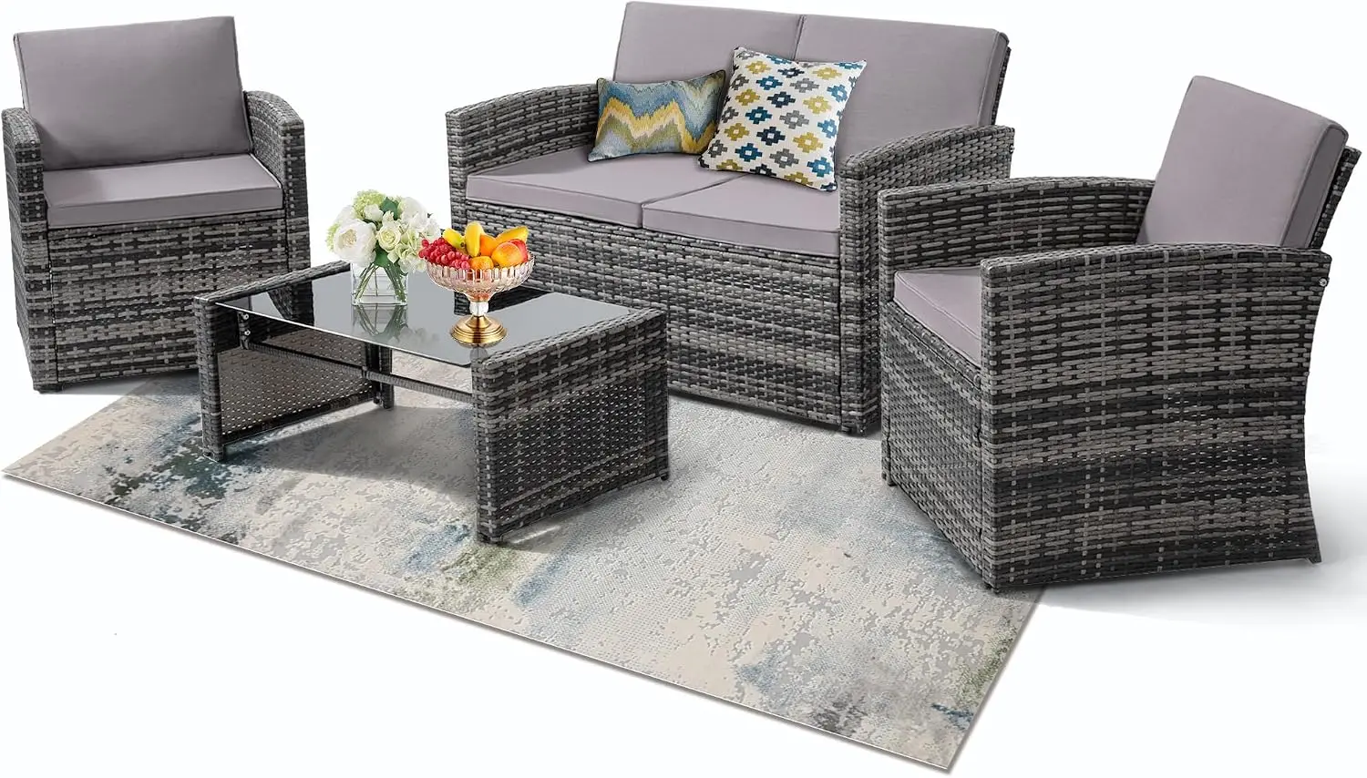 Outdoor Furniture Loveseat - Conjunto de Móveis para Pátio de