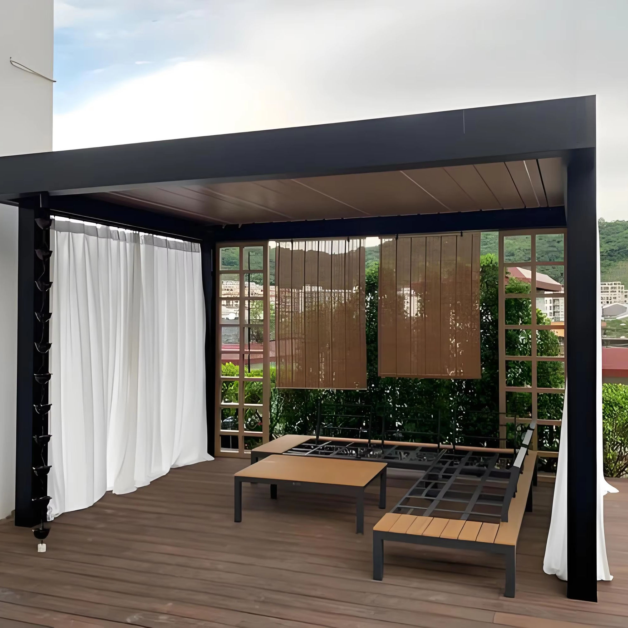 Pergolado de Alumínio Luxuoso  - Outdoor Furniture Aluminium avaliação e preço