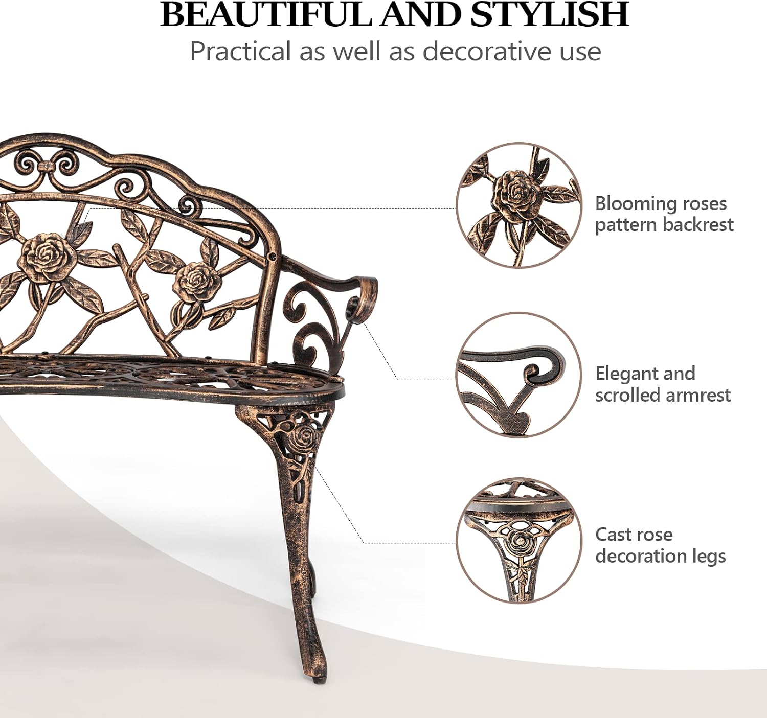 Banco de Jardim de Metal para  - Outdoor Furniture One Piece avaliação e preço