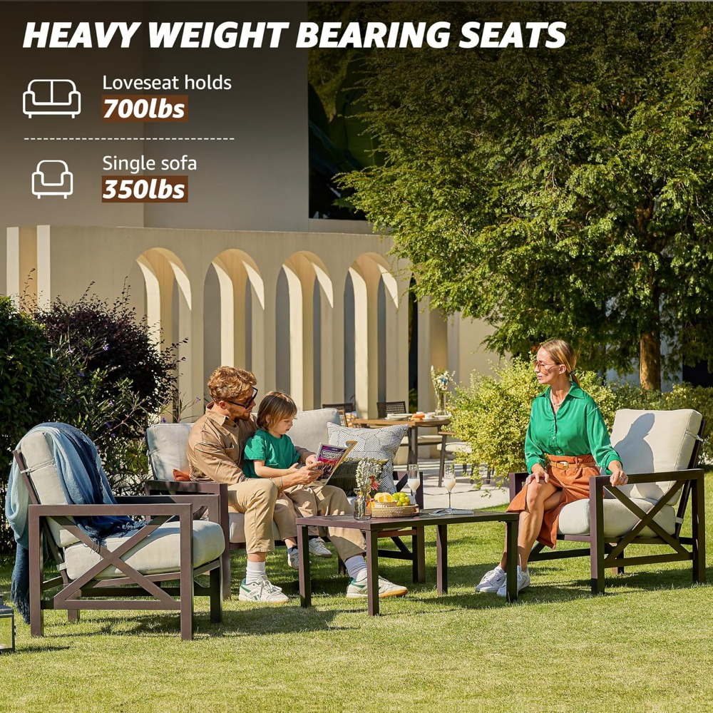 Conjunto de pátio de quatro pe - Outdoor Furniture One Piece avaliação e preço