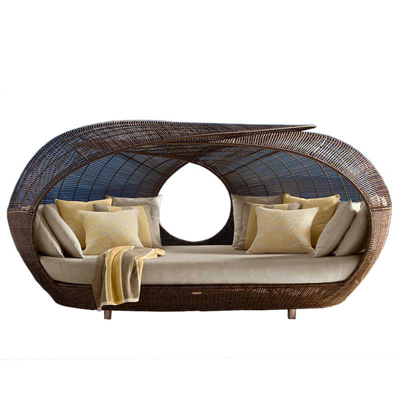 Cama de Dia em Rattan Sintétic - Outdoor Daybed Furniture avaliação e preço
