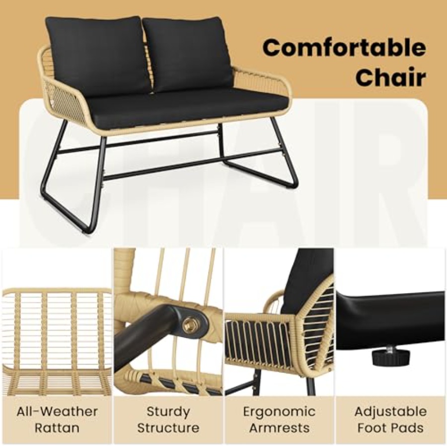 Conjunto de Móveis para Pátio, - Outdoor Furniture Loveseat avaliação e preço
