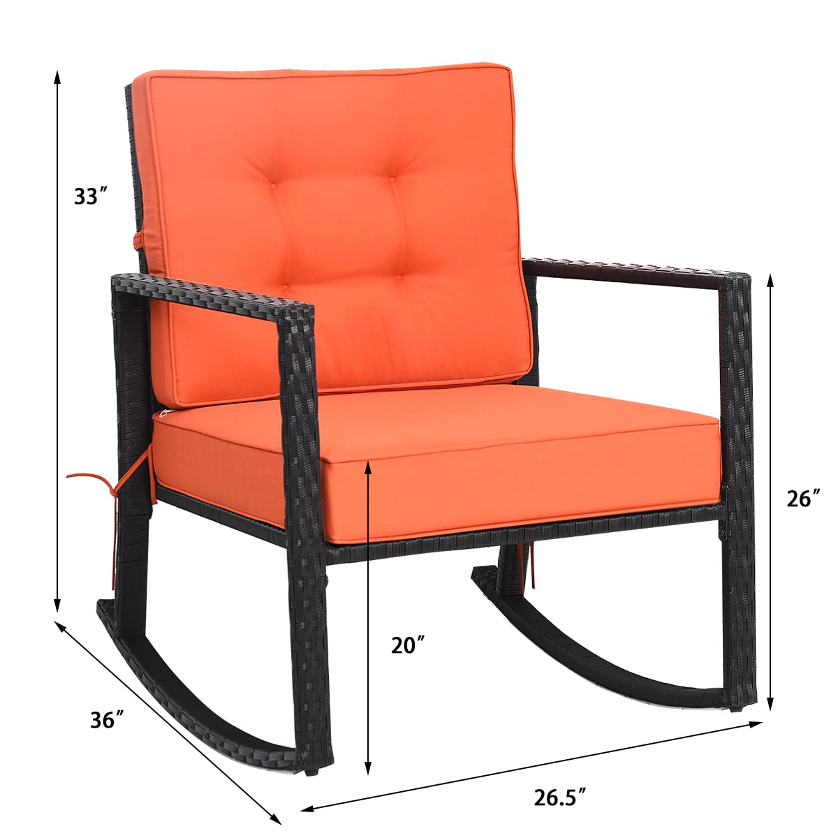 Cadeira de Balanço de Vime, Ca - Outdoor Furniture Rocking Chair avaliação e preço