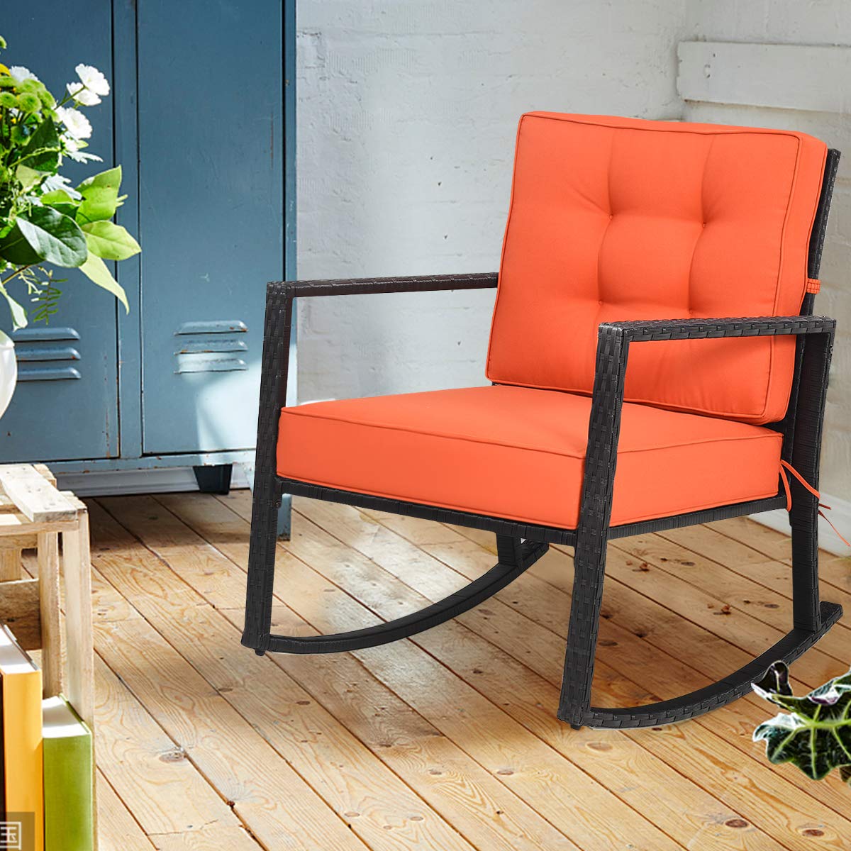 Cadeira de Balanço de Vime, Ca - Outdoor Furniture Rocking Chair avaliação e preço