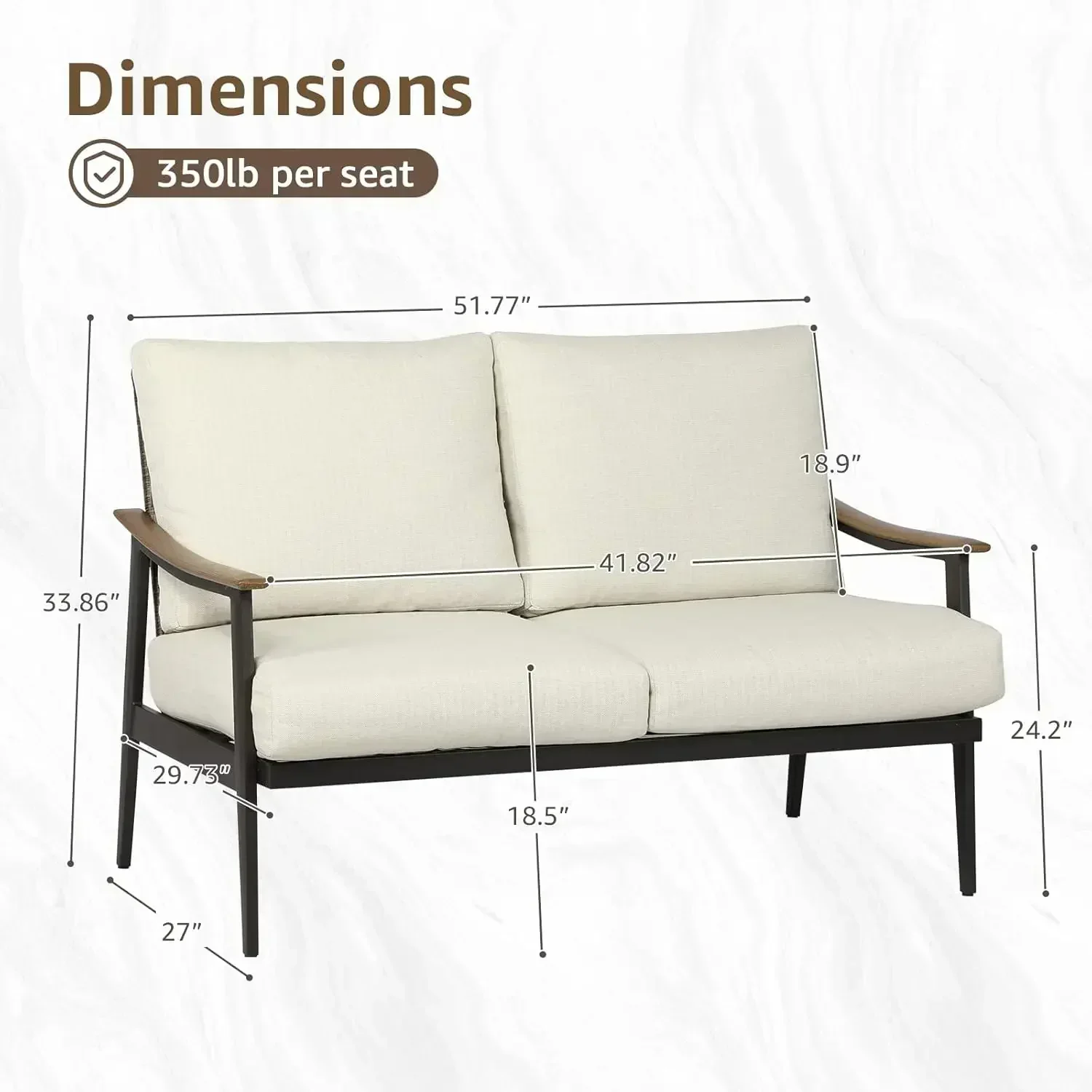 Sofá de Jardim para Exterior,  - Outdoor Furniture Loveseat avaliação e preço