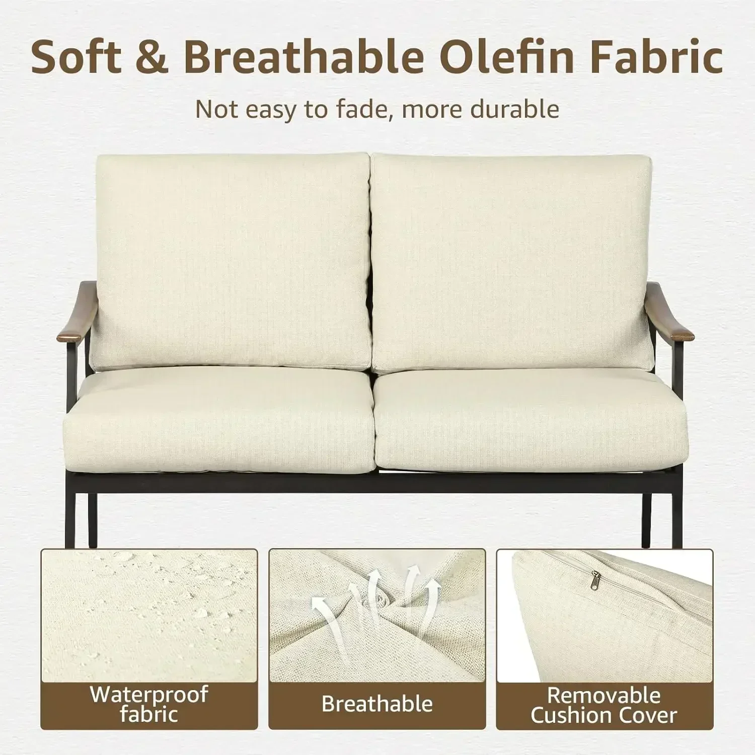 Sofá de Jardim para Exterior,  - Outdoor Furniture Loveseat avaliação e preço