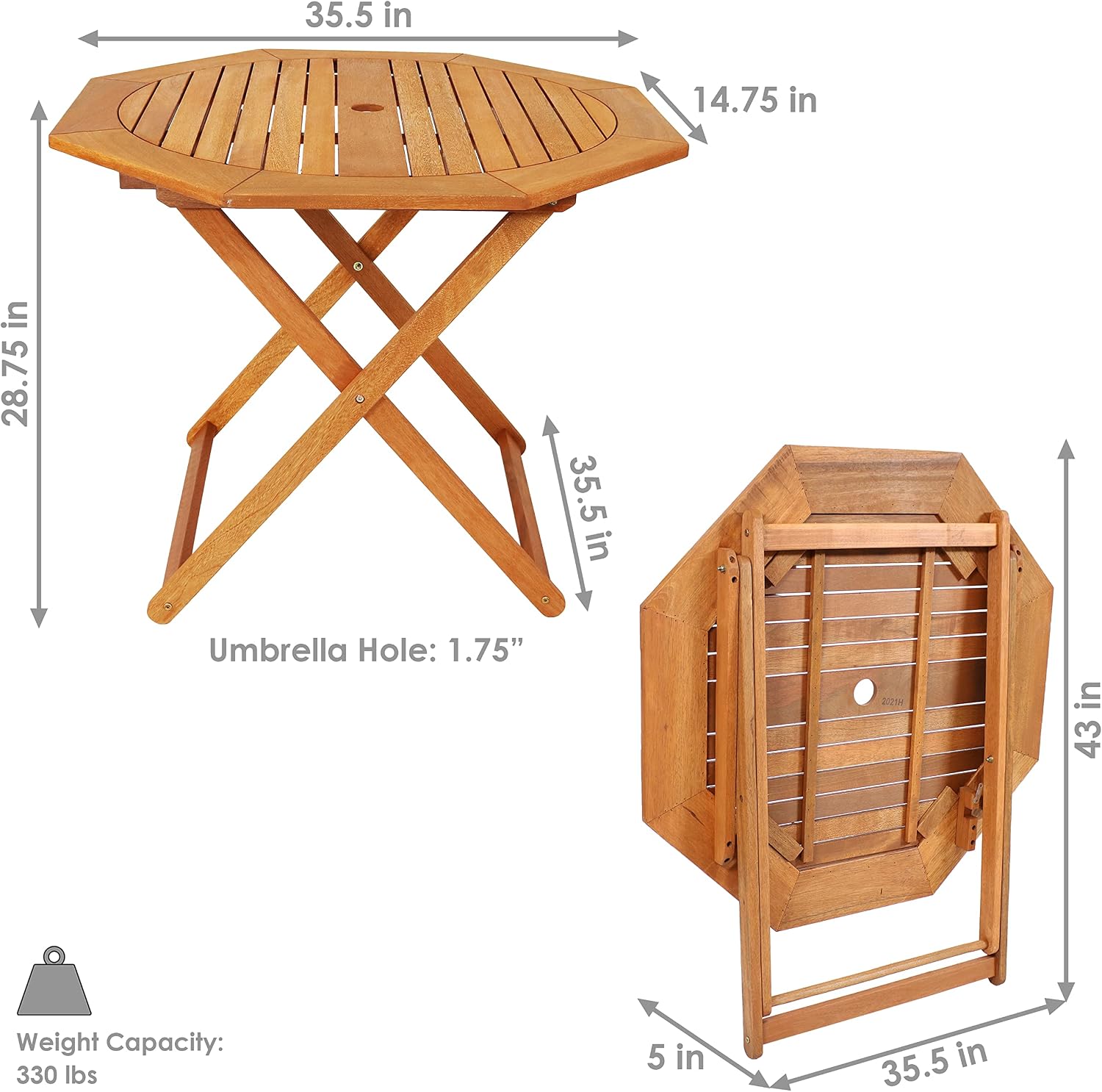 Mesa Dobrável de Madeira Meran - Outdoor Furniture One Piece avaliação e preço