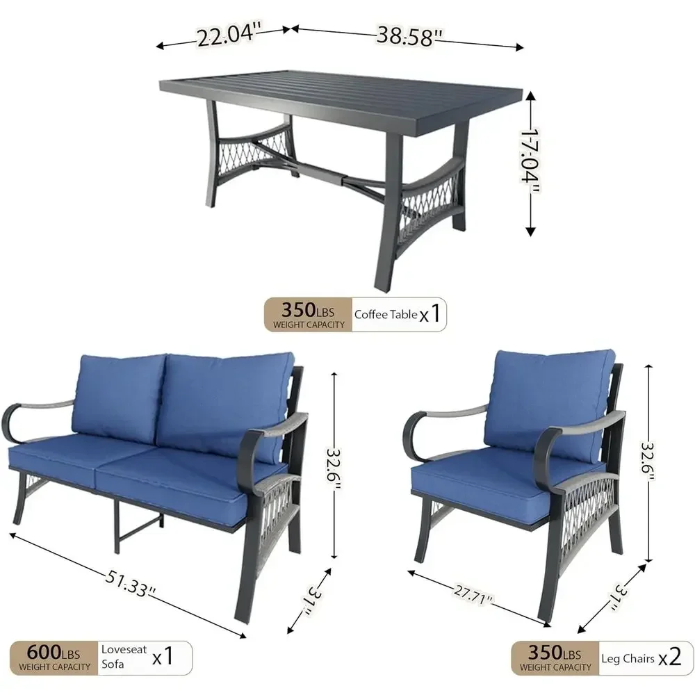 Conjunto de Móveis de Metal pa - Outdoor Furniture Loveseat avaliação e preço