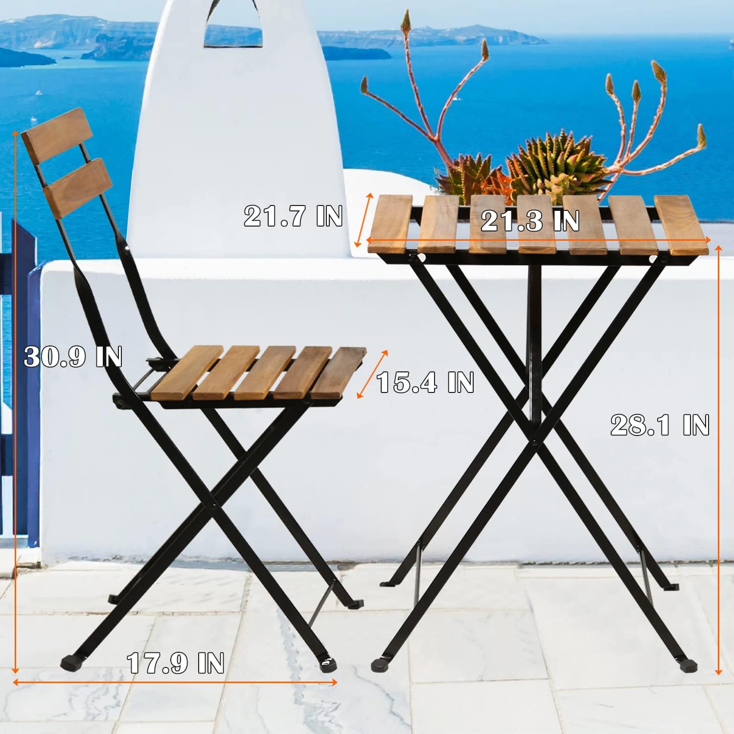 Conjunto de bistrô dobrável de - Outdoor Furniture One Piece avaliação e preço