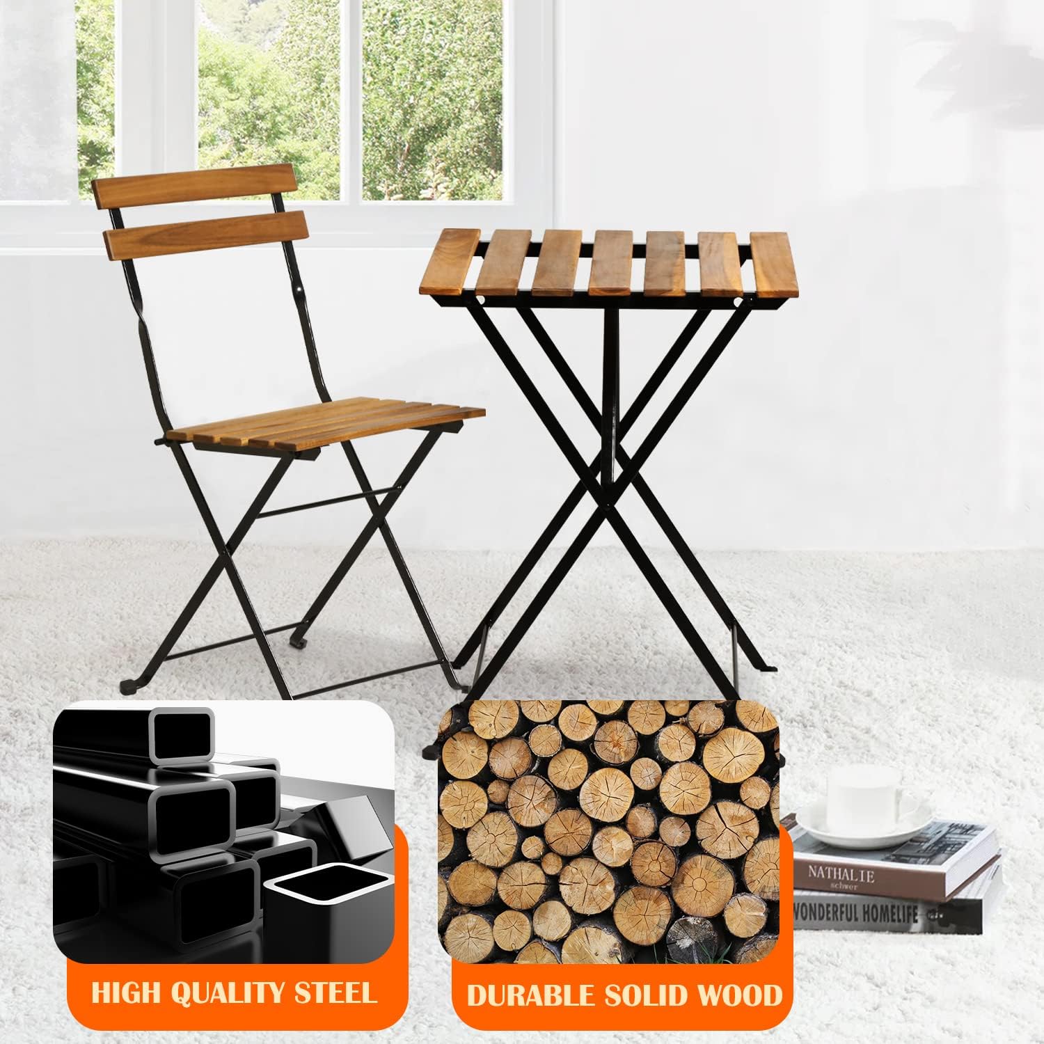 Conjunto de bistrô dobrável de - Outdoor Furniture One Piece avaliação e preço
