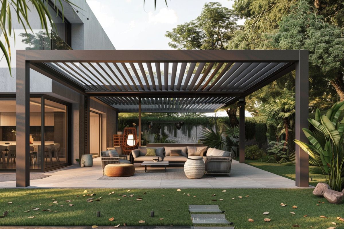 Pérgola Retangular de Liga de  - Outdoor Furniture Aluminium avaliação e preço