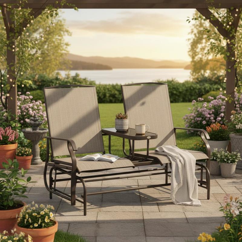 Cadeira de Balanço para Pátio, - Outdoor Furniture Loveseat avaliação e preço