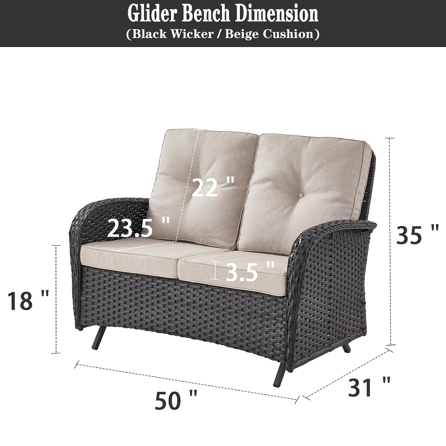 Sofá de Balanço para Exterior  - Outdoor Furniture Loveseat avaliação e preço