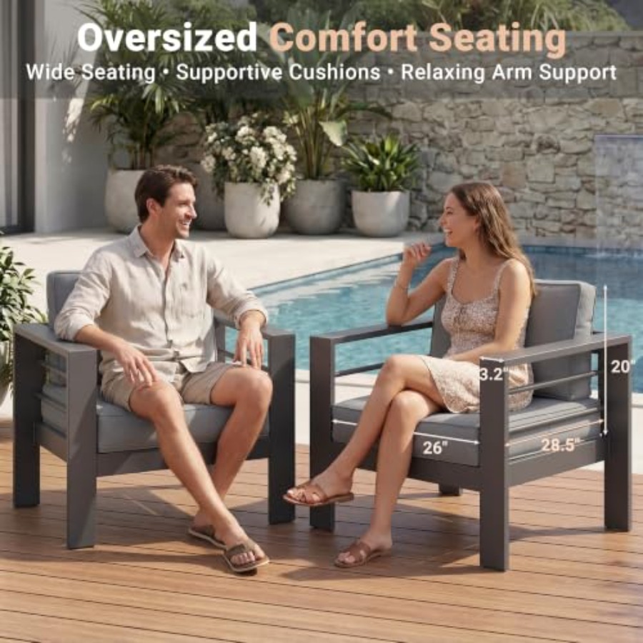 Sofá de Alumínio para Exterior - Outdoor Furniture Loveseat avaliação e preço