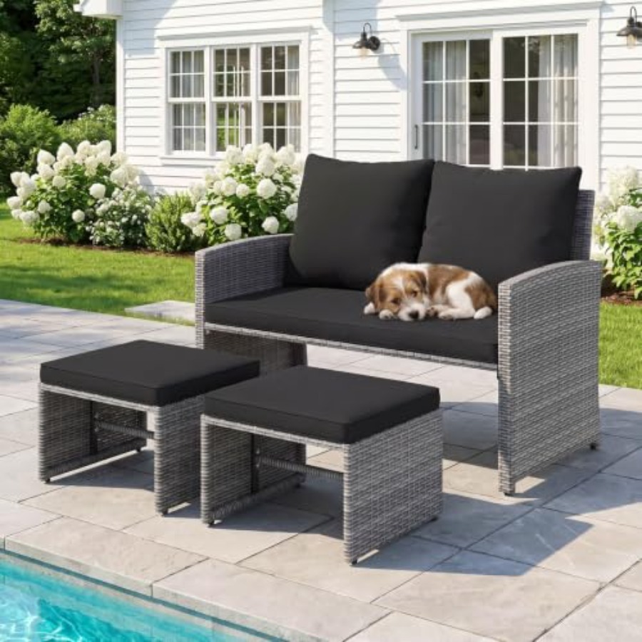 Sofá de dois lugares para área - Outdoor Furniture Loveseat avaliação e preço